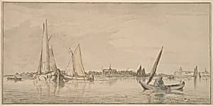 River with Town by Cornelis Ploos van Amstel (editor) and Bernhard Schreuder (printmaker), after Pieter Coopse