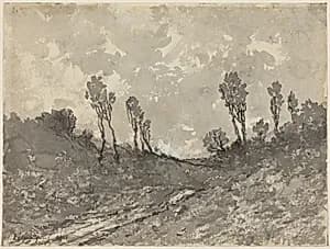 Road at Hérisson by Henri-Joseph Harpignies