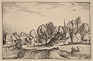 Road into a Village by Claes Jansz Visscher after Johannes van Doetechum, the Elder after Lucas van Doetechum after Master of the Small Landscapes