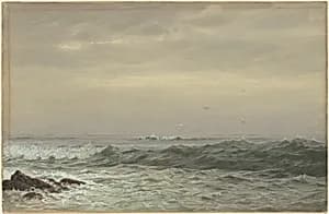 Rocks and Breaking Waves by William Trost Richards