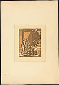 Roman Sacrifice by Maria Catharina Prestel after Abraham Bloemaert