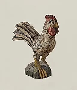 Rooster Woodcarving by Marian Page