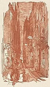 Rue Saint-Severin by Auguste Lepère