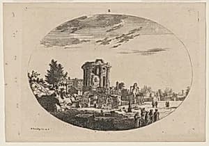 Ruined Circular Temple by Paul Sandby