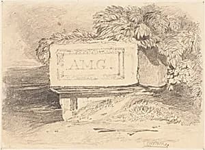 Ruined Tomb Inscribed "A.M.G." by John Sell Cotman