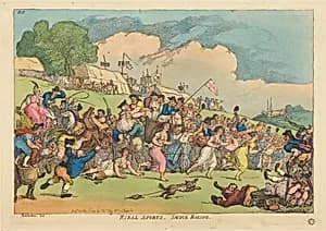 Rural Sports. Smock Racing by Thomas Rowlandson