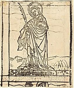 Saint Agnes [verso] by German 15th Century