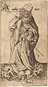 Saint Anthony by Israhel van Meckenem
