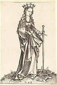 Saint Catherine of Alexandria by Martin Schongauer