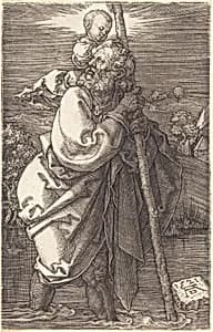 Saint Christopher Facing Left by Albrecht Dürer