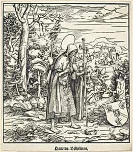 Saint Guilhelmus by Cornelis Liefrinck I, after Leonhard Beck