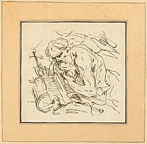 Portrait of Johann Gottlieb Prestel after Domenichino