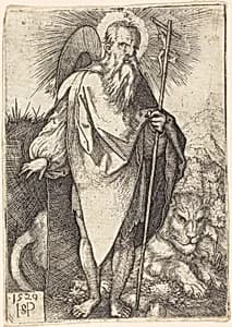 Saint Jerome Standing by Sebald Beham