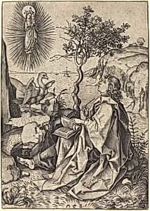 Saint John on Patmos by Martin Schongauer