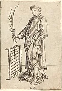 Saint Lawrence by Israhel van Meckenem after Martin Schongauer