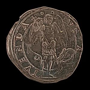 Saint Michael Spearing the Dragon [reverse] by Neapolitan 15th Century
