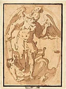 Saint Michael with Lucifer by Giuseppe Porta