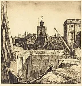 Saint Olave's, Crutched Friars by Henry Rushbury