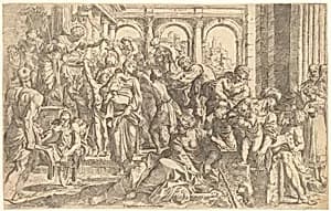 Saint Roch Distributing Alms by Guido Reni, after Annibale Carracci
