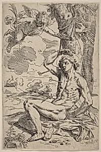 Saint Sebastian by Simone Cantarini