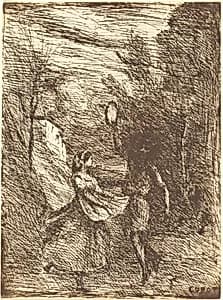 Saltarello (Saltarelle) by Jean-Baptiste-Camille Corot