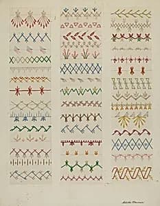 Samples of Stitching, Patchwork Quilt by Edith Towner