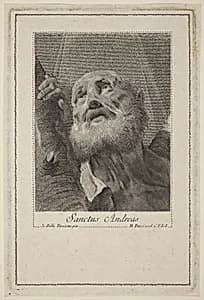 Sanctus Andreas by Marco Alvise Pitteri after Giovanni Battista Piazzetta