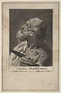 Sanctus Bartholomeaus by Marco Alvise Pitteri after Giovanni Battista Piazzetta