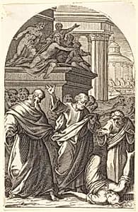Sapphira Punished by Death by Jacques Callot