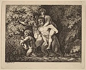 Satyr Carrying a Nymph by Salomon Gessner