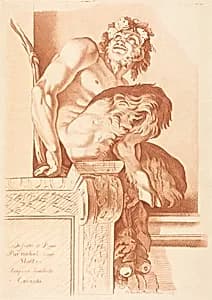 Portrait of Gilles Demarteau the Elder after René Michel Slodtz after Annibale Carracci