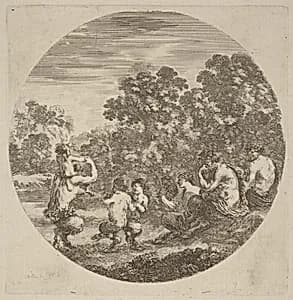 Satyrs and Faun by Stefano Della Bella