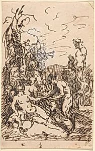 Satyrs and Nymphs by Martin Johann Schmidt