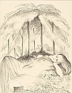 Schlafende Nymphe by Walther Teutsch