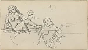 Seated Bather [verso] by Paul Cezanne