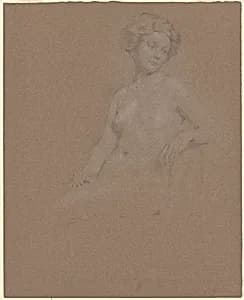 Seated Female Nude by Philip Leslie Hale