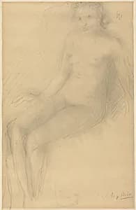 Seated Female Nude by Auguste Rodin