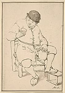 Portrait of Cornelis Ploos van Amstel after Adriaen van Ostade