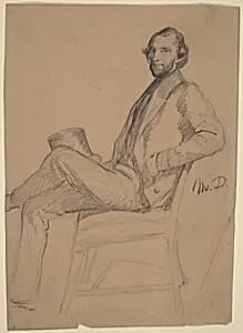 Seated Study of M.D. by Eastman Johnson