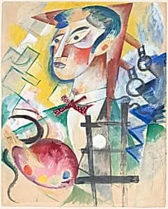 Self-Portrait (recto) by Heinrich Campendonk