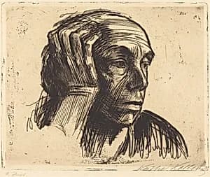 Self-Portrait (Selbstbildnis) by Käthe Kollwitz