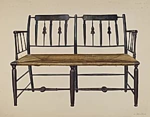 Settee by Amos C. Brinton