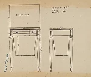 Sewing and Work Table by American 20th Century