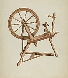 Shaker Flax Spinning Wheel by Lon Cronk