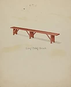 Shaker Long House Bench by Lawrence Foster