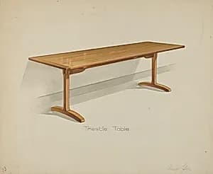 Shaker Trestle Dining Table by Anne Ger