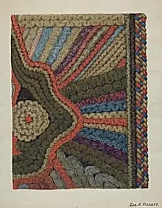 Shaker Woolen Rug by George V. Vezolles