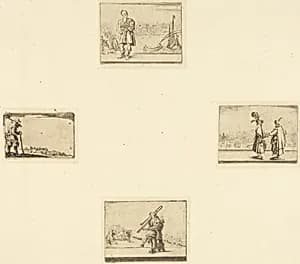 Sheet of Etchings by Style of Jacques Callot