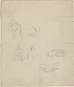 Sheet of Figures Studies by John Flaxman