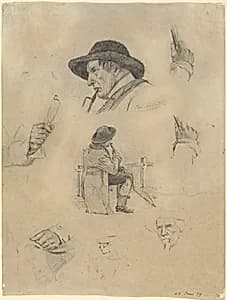 Sheet of Sketches by Lovis Corinth